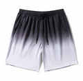 Men Gradient Color Shorts Breathable Loose Casual Outdoor White Shorts