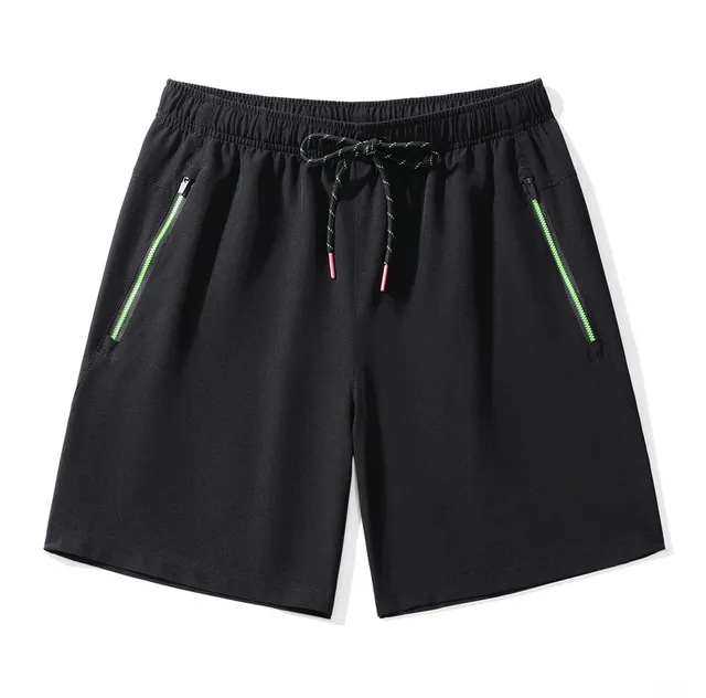 Men Gradient Color Shorts Breathable Loose Casual Outdoor Black Shorts