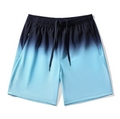 Men Gradient Color Shorts Breathable Loose Casual Outdoor Blue Black Shorts