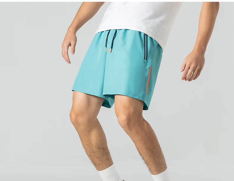 Men Gradient Color Shorts Breathable Loose Casual Outdoor Sky Blue Shorts